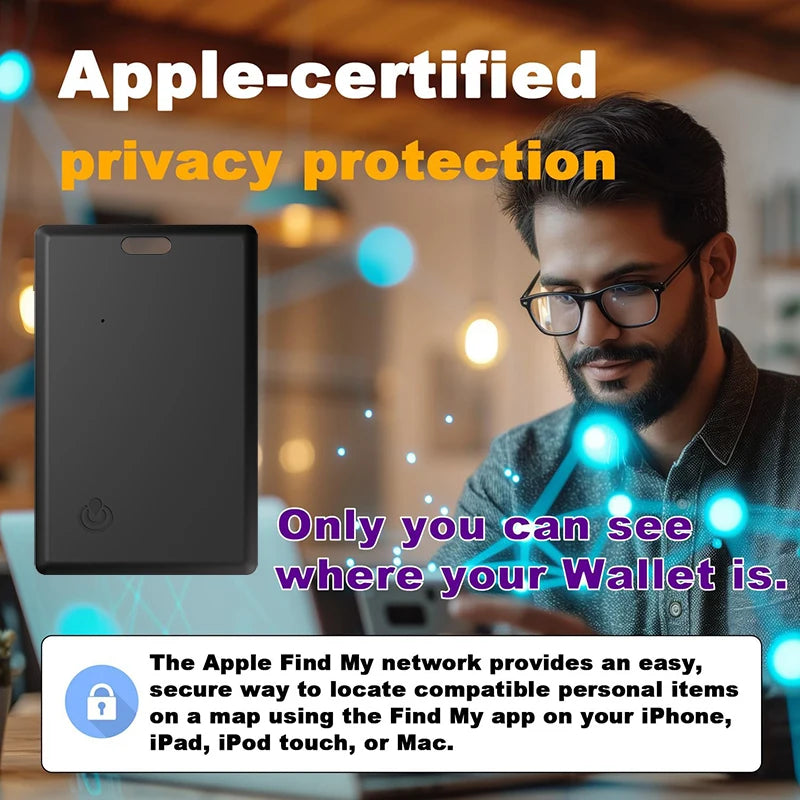 Apple Find My כרטיס איתור חכם ודק במיוחד – תואם